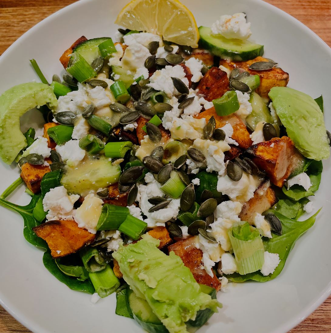 Low FODMAP Roasted Sweet Potato Salad